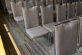 Rows of chairs near window in conference hall Royalty Free Stock Photo