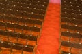 Rows and chairs an theater,