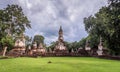 The 7 Rows Chedi Temple Si satchanalai historical park,Sukhothai Royalty Free Stock Photo