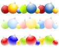 Rows of Christmas Ornaments Royalty Free Stock Photo