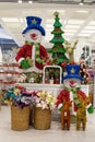 Rows of Christmas toys in the supermarket Siam Paragon in Bangkok, Thailand.