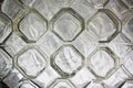 Rows of clear glass drinking glasses Royalty Free Stock Photo