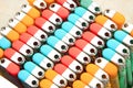 Rows of color lighters Royalty Free Stock Photo