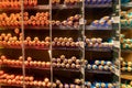 Rows of color pencil categorized