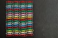 Rows of colorful paper clips Royalty Free Stock Photo