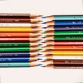 Rows of colorful pencils Royalty Free Stock Photo