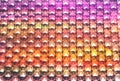 Rows of colourful LED light bulbs Royalty Free Stock Photo