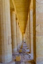 Rows of columns in a temple of Hatshepsut in Luxor, Egypt