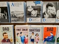 Fathers day cards on display in a store for sale in the UK