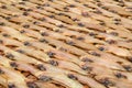 Rows of Dried Fish. Traditional Preservation Method for Seafood, Ready for Culinary Use Royalty Free Stock Photo
