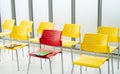 Rows of empty chairs await business seminar. Modern conference room interior. Corporate meeting space. Contemporary office Royalty Free Stock Photo