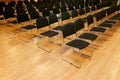 Rows of empty chairs in a seminar hall Royalty Free Stock Photo