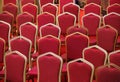 Rows of empty red seats in theater hall Royalty Free Stock Photo