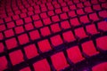 Rows of empty theater seats Royalty Free Stock Photo