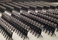 Rows of Folding Chairs Royalty Free Stock Photo