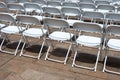 Rows of folding chairs