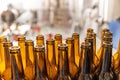 Rows of glass bottles Royalty Free Stock Photo