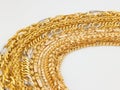 Rows of gold chains