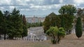 Rows of grave tombs and wall graves in Alto de Sao Joao cemetery, Lisbon