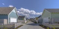 Rows of houses under blue sky and clouds in Utah Royalty Free Stock Photo