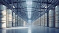 Rows of large cylindrical membrane filters in a warehouse-like setting, demonstrating advanced filtration technology