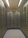 Rows of luxurious safe deposit boxes Royalty Free Stock Photo