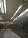 Rows of luxurious safe deposit boxes Royalty Free Stock Photo