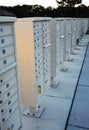 Rows of mailboxes in gated community in Florida Royalty Free Stock Photo