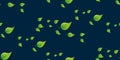 Rows of Many Green Leaves of Various Sizes - Pattern Background Design, Texture, Wallpaper Template for Web Royalty Free Stock Photo