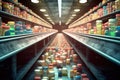 rows of medication bottles on a conveyor belt