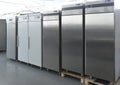 Rows of modern fridges