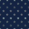Multicolor Glitter Stars Seamless Pattern Royalty Free Stock Photo