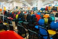 Rows of office chairs in furniture store showroom Royalty Free Stock Photo