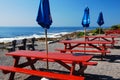 Picnic tables with splendid view of the ocean