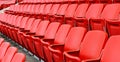 Rows of red seats Royalty Free Stock Photo