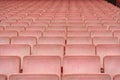 Rows of red stadium seats Royalty Free Stock Photo