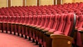 Rows of red theater seats Royalty Free Stock Photo