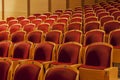 Rows of red theater seats Royalty Free Stock Photo