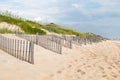 Rows of Sand Fences at Nags Head, North Carolina Royalty Free Stock Photo