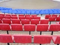 Rows of seats in the amphitheater