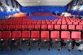 Rows of seats in auditorium in Neva cinema