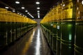 rows of shiny, new nuclear waste containers ready for disposal