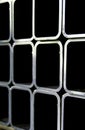 Rows of steel tubing Royalty Free Stock Photo