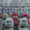 Buddha figures of Hase-Dera Temple in Kamakura, Japan Royalty Free Stock Photo