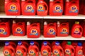 Rows of Tide detergent in a store