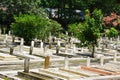 Rows of tombstones of Indonesian independence heroes, hero's grave