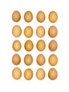 Rows of twenty brown eggs. Royalty Free Stock Photo