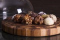 Rows of various shortbread and oat cookies with cereals and raisin on black wooden background. Top view. Royalty Free Stock Photo