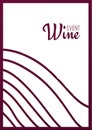Rows of vineyards. Templates of Wine banner. Brochures, posters, invitation cards, promotional banners, menus, book Royalty Free Stock Photo