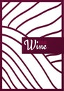 Rows of vineyards. Templates of Wine banner. Brochures, posters, invitation cards, promotional banners, menus, book Royalty Free Stock Photo